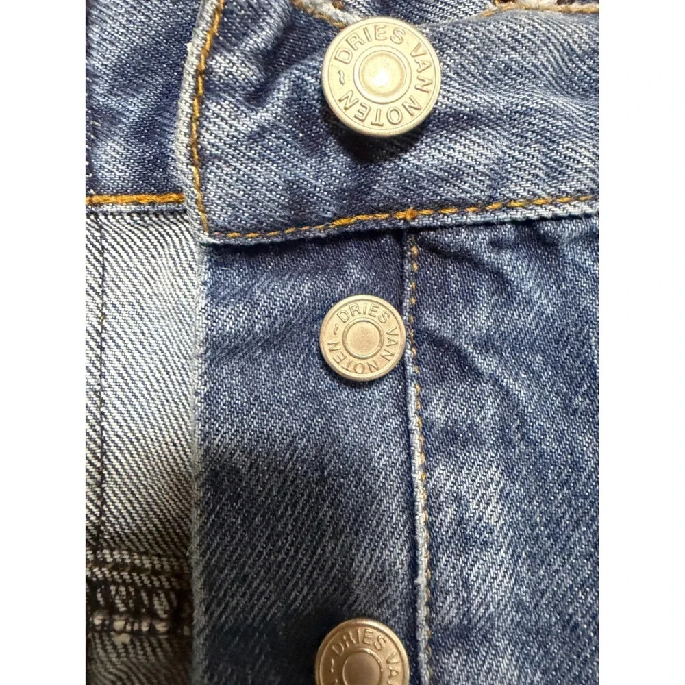 Dries‎ Van Noten Denim Midi Skirt EU 38 | Raw Seam Detail | 100% Cotton - Picture 6 of 9